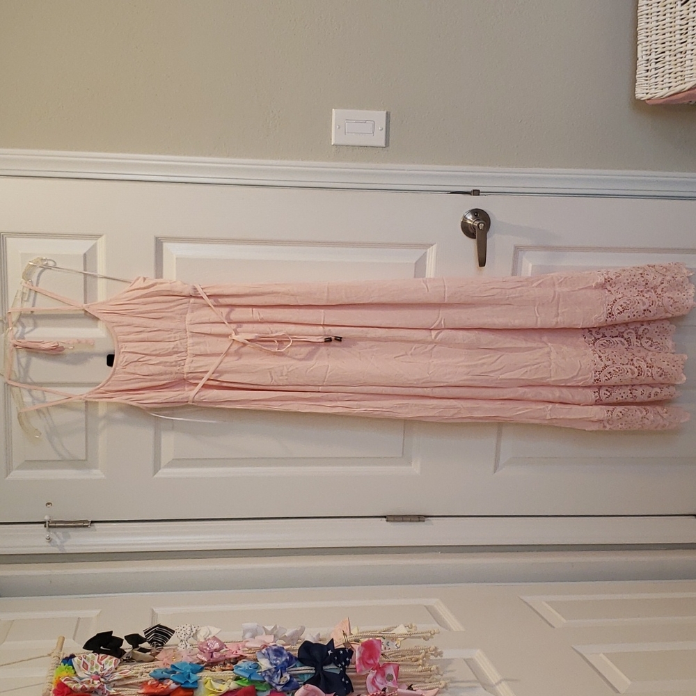 NWT baby pink maternity maxi dress